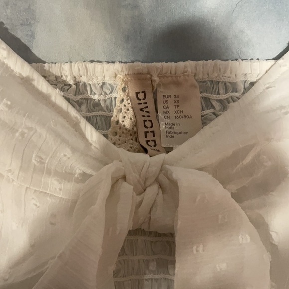 H&M White Smocked Crop Top - Picture 5 of 11